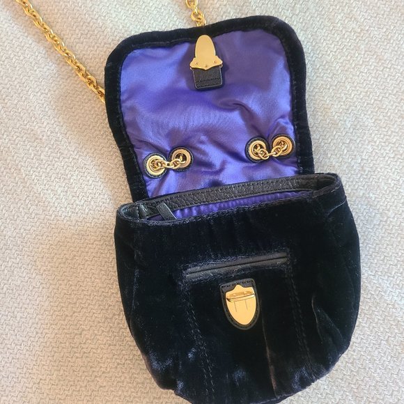 Blue Velvet Mini Cross body Bag - Picture 3 of 6